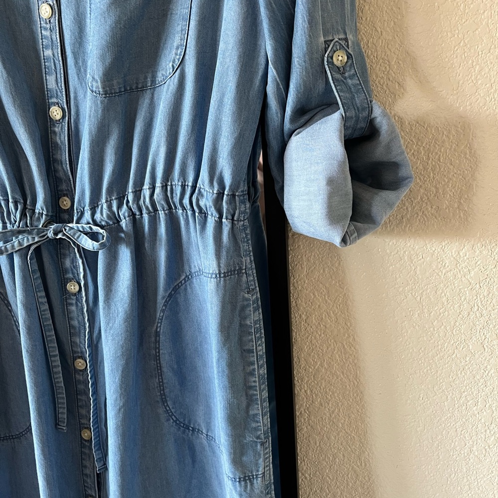 Athleta Denim Blue Shirt Dress - Picture 4 of 9
